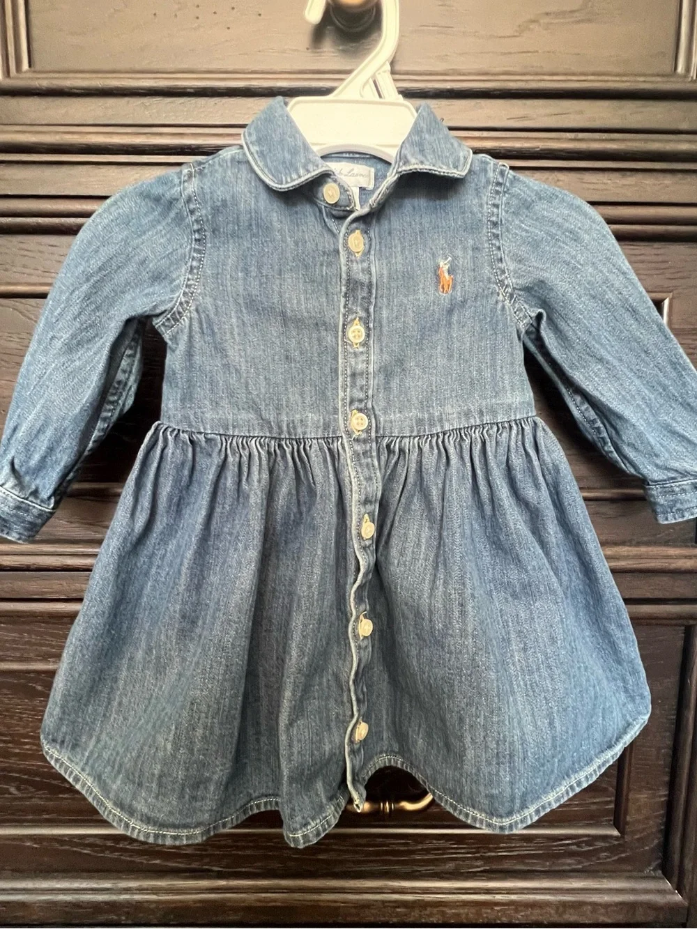 Ralph Lauren Shirred Denim Shirtdress & Bloomer